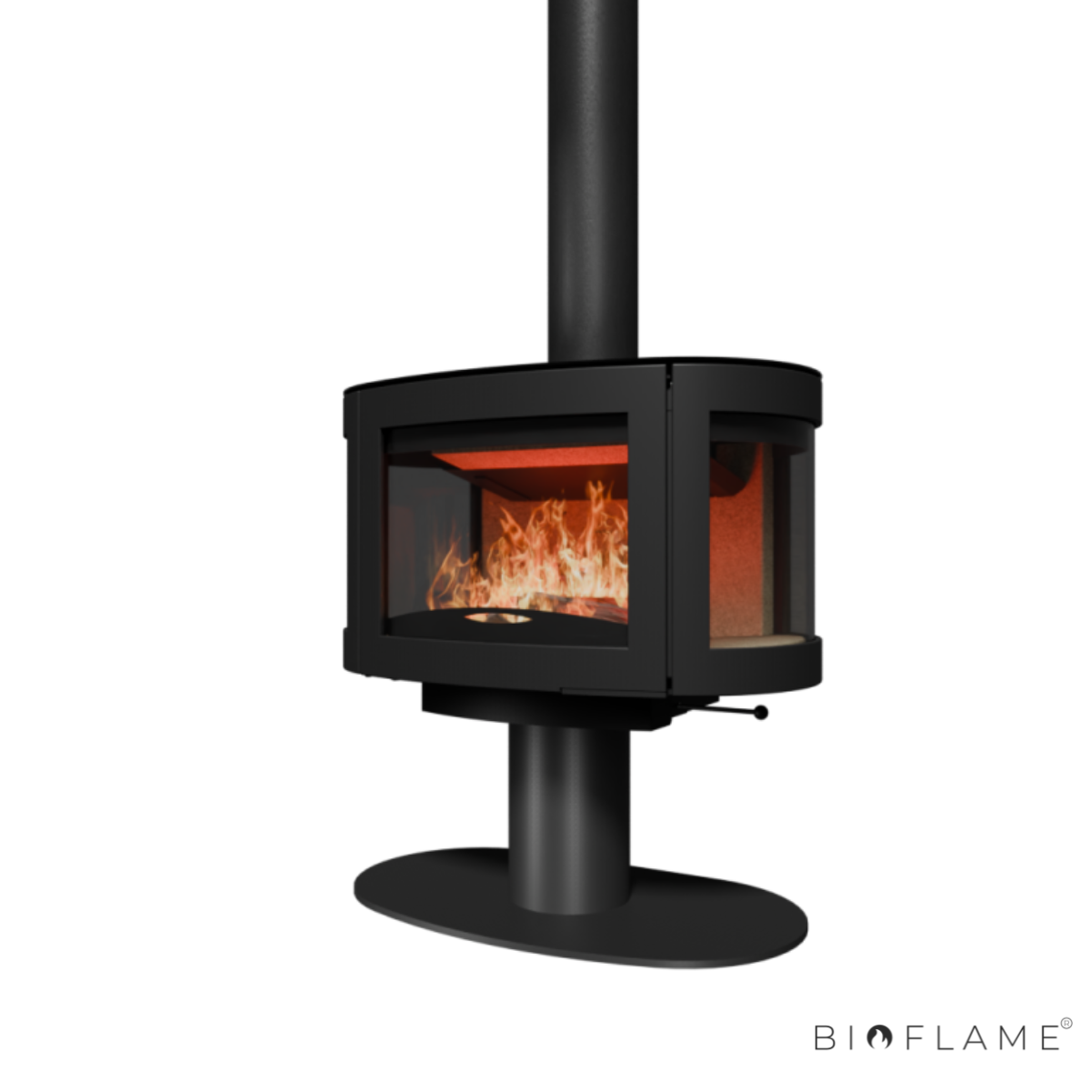 SALAMANDRA A LENHA SUSPENSA - WANDERS BLACK PEARL