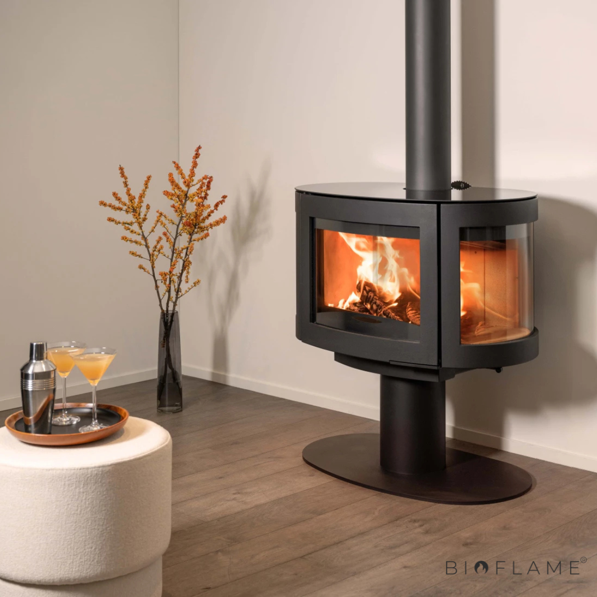 SALAMANDRA A LENHA SUSPENSA - WANDERS BLACK PEARL