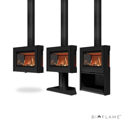 SALAMANDRA A LENHA SUSPENSA - WANDERS BLACK SAPPHIRE 3 FACES