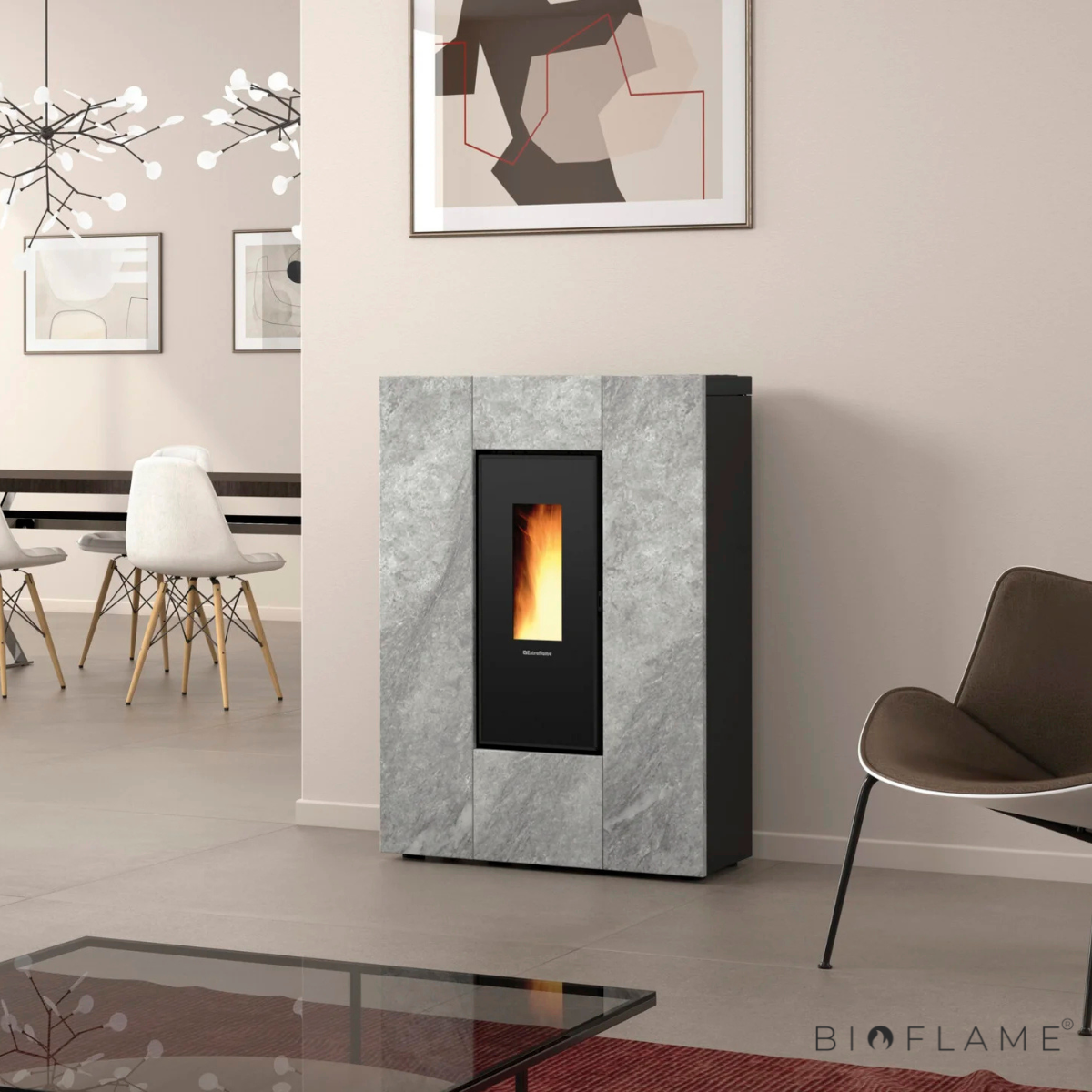SALAMANDRA A PELLETS CANALIZÁVEL - NORDICA EXTRAFLAME MARILENA PLUS