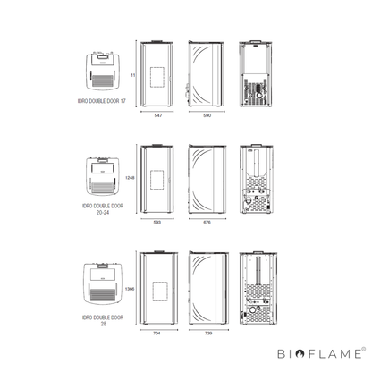 SALAMANDRA A PELLETS PARA AQUECIMENTO CENTRAL - ARTEL IDRO DOUBLE DOOR