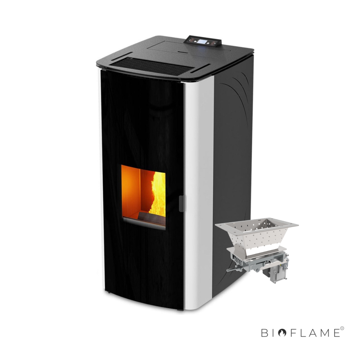 SALAMANDRA A PELLETS PARA AQUECIMENTO CENTRAL - ARTEL IDRO DOUBLE DOOR