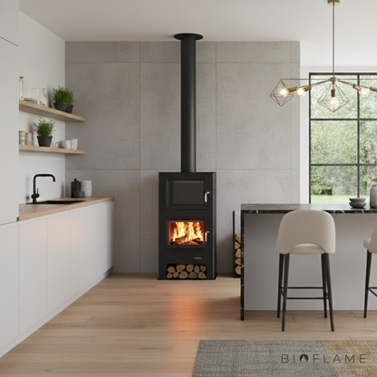 SALAMANDRA A LENHA - BOREAL ECO200H COM FORNO