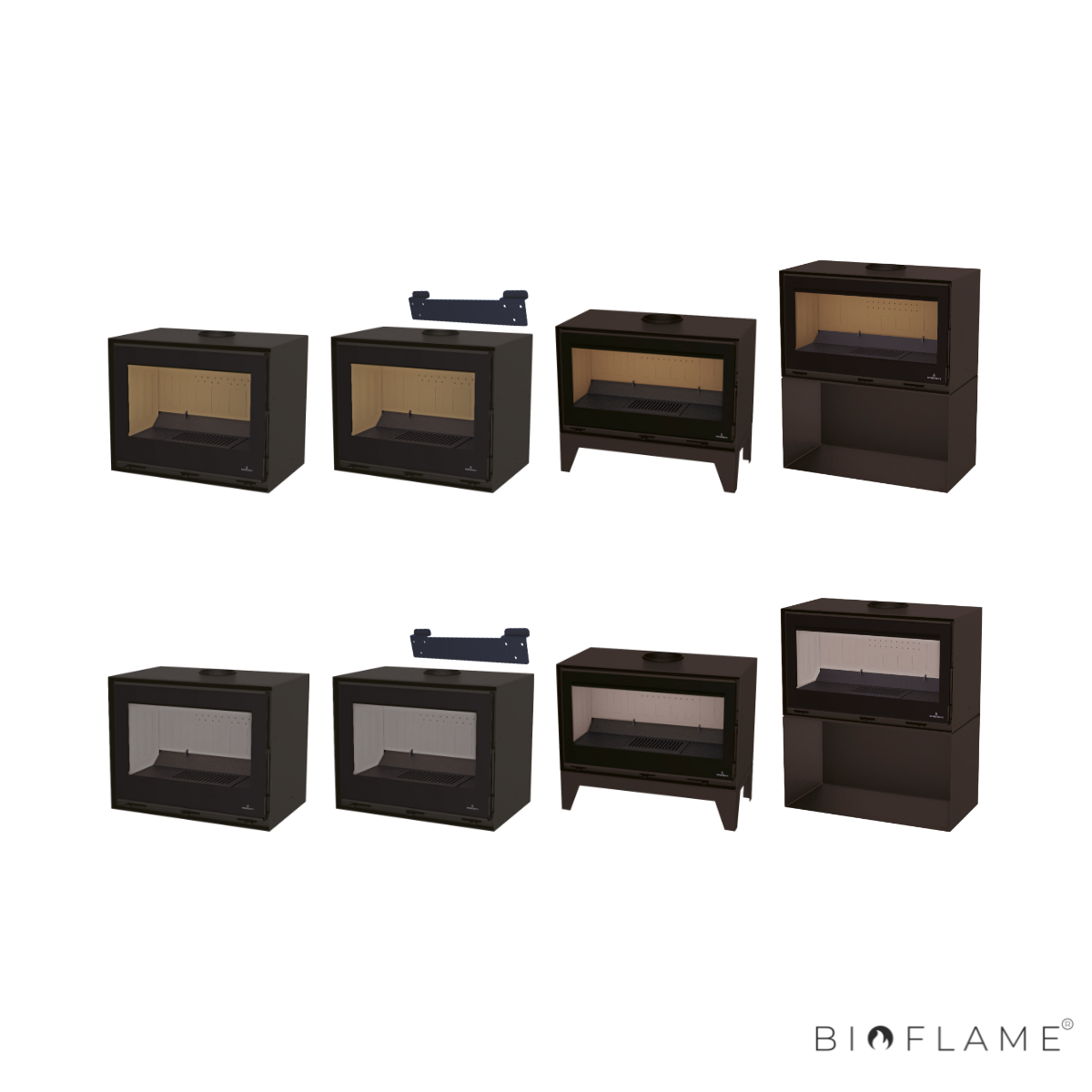 SALAMANDRA A LENHA - BRONPI CAIRO 70 BOX