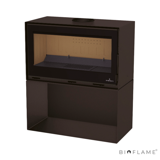 SALAMANDRA A LENHA - BRONPI CAIRO 70 BOX COM LENHEIRO