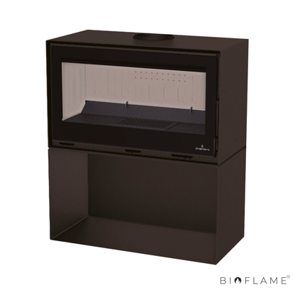 SALAMANDRA A LENHA - BRONPI CAIRO 70 BOX COM LENHEIRO