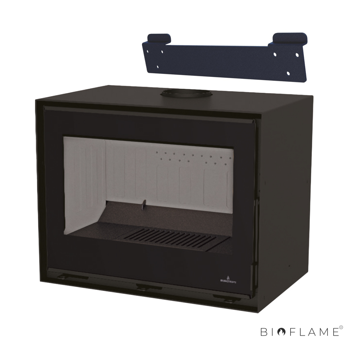 SALAMANDRA A LENHA - BRONPI CAIRO 70 BOX SUSPENSA