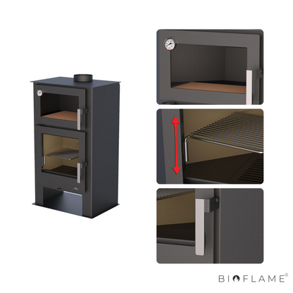 SALAMANDRA A LENHA - BRONPI GIJÓN-H COM FORNO