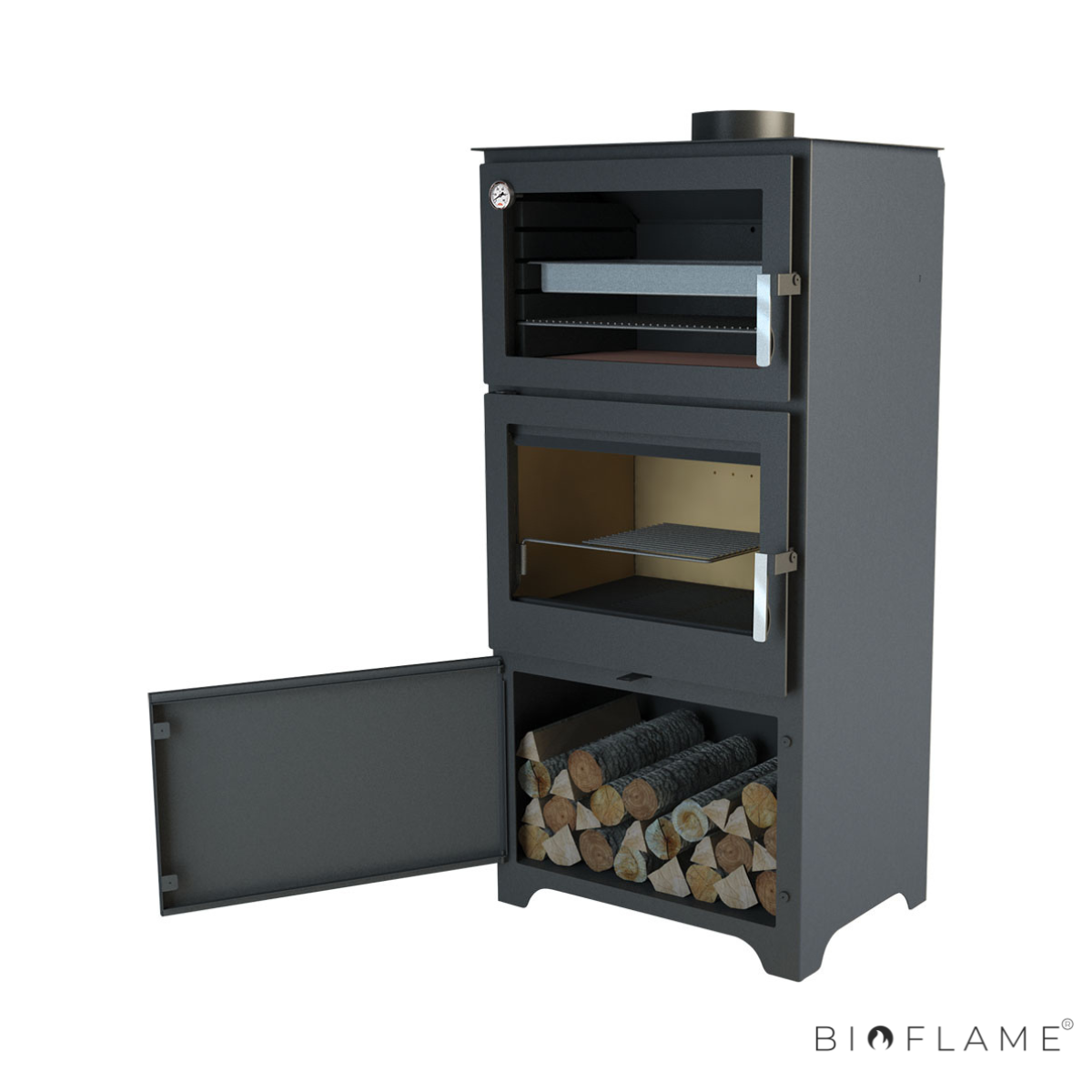 SALAMANDRA A LENHA - BRONPI MURANO-L COM FORNO