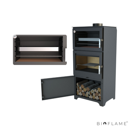 SALAMANDRA A LENHA - BRONPI MURANO-L COM FORNO