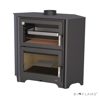 SALAMANDRA A LENHA - BRONPI MURANO-R COM FORNO DE CANTO
