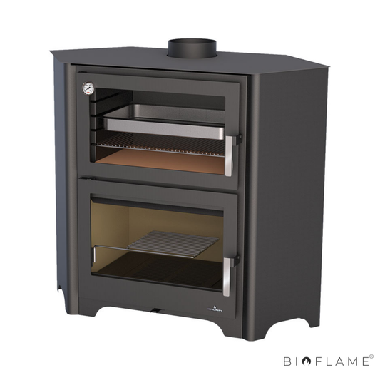 SALAMANDRA A LENHA - BRONPI MURANO-R COM FORNO DE CANTO