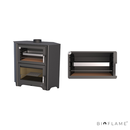 SALAMANDRA A LENHA - BRONPI MURANO-R COM FORNO DE CANTO