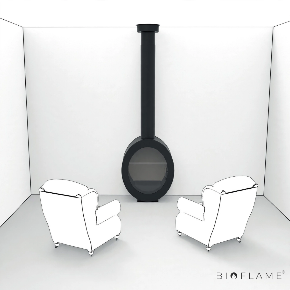 SALAMANDRA A LENHA - CL DESIGN O’MIN
