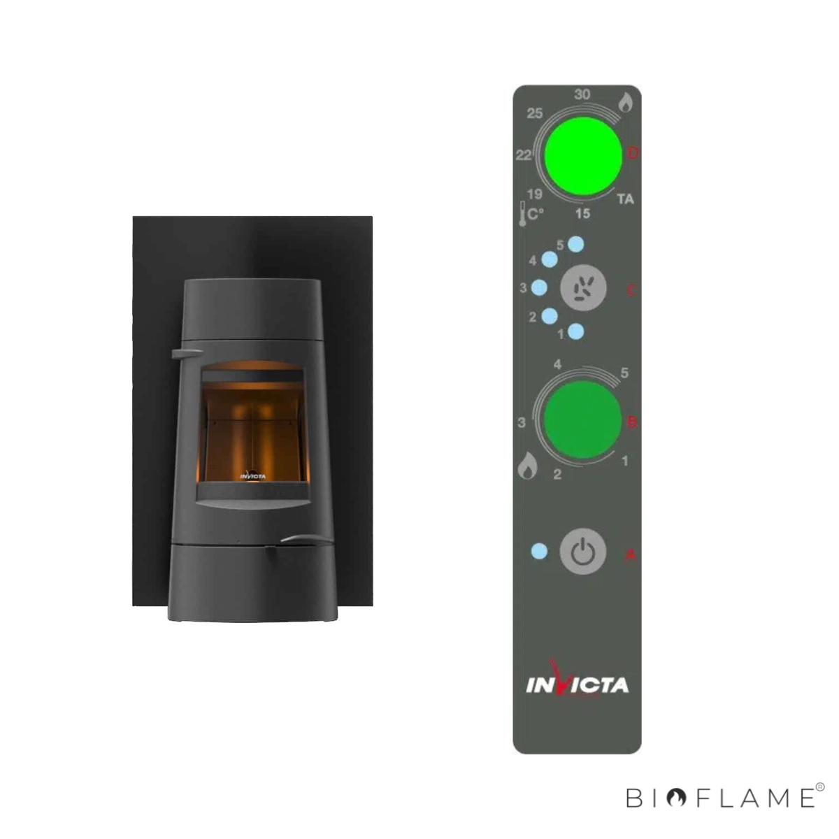 SALAMANDRA A LENHA E PELLETS - INVICTA ARATOS PLUG IN HYBRID 