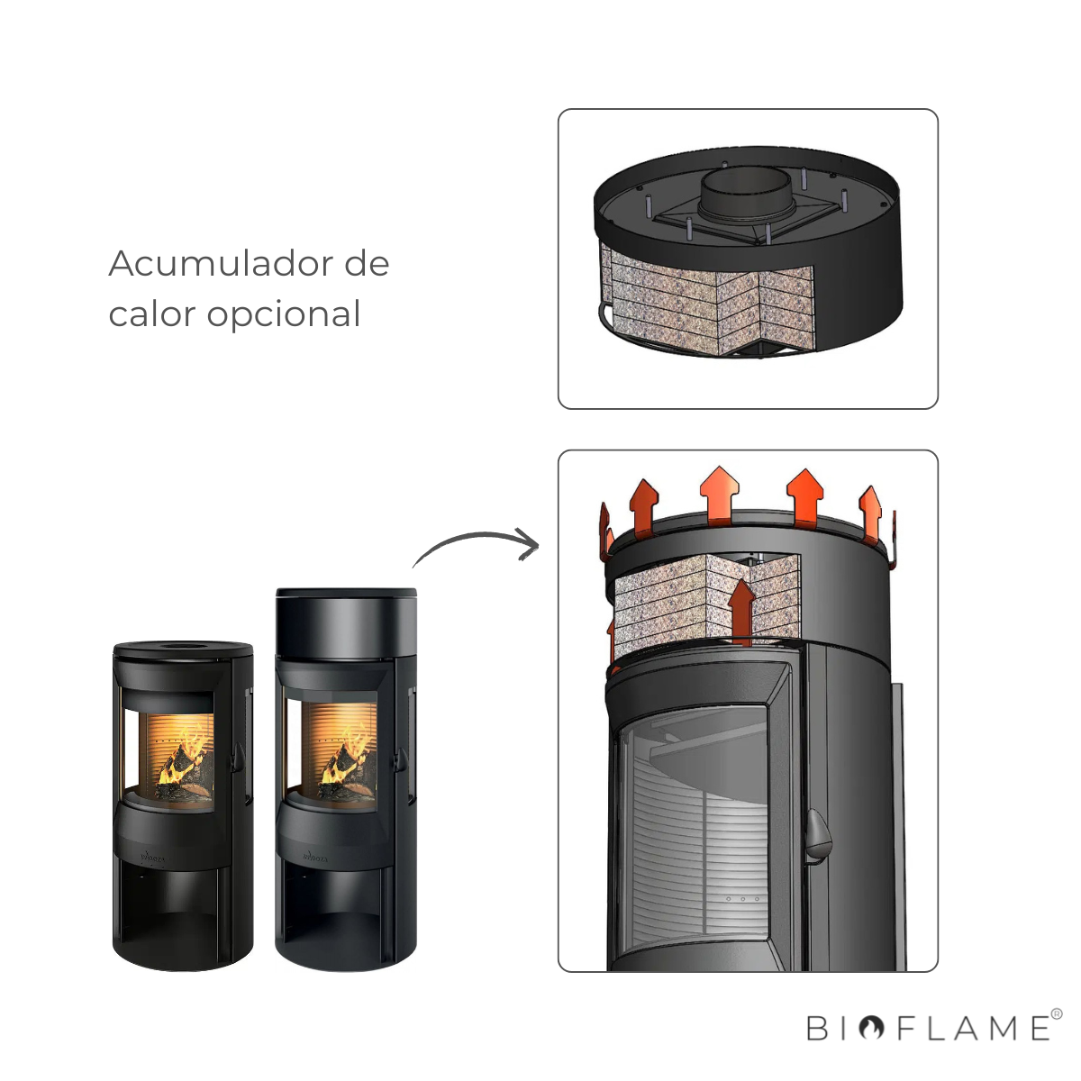 SALAMANDRA A LENHA – INVICTA NEOSEN 3 VIDROS PLUS