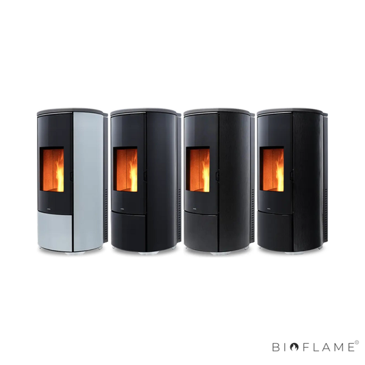 SALAMANDRA A PELLETS PARA AQUECIMENTO CENTRAL - NOBIS SHAPE GLASS H10 / H12