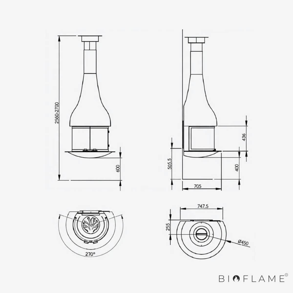 SALAMANDRA SUSPENSA A LENHA - CL DESIGN GEMA