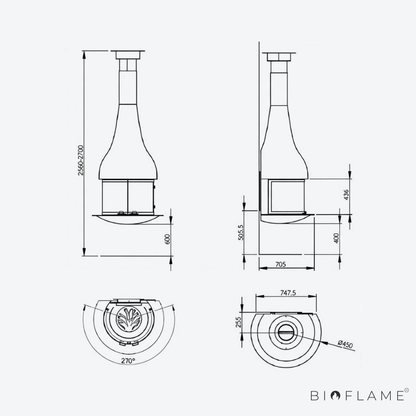 SALAMANDRA SUSPENSA A LENHA - CL DESIGN GEMA
