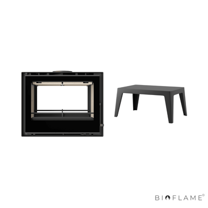 SALAMANDRA A LENHA COM VENTILAÇÃO DUPLA FACE - C&A CHAMA CRISTAL 69