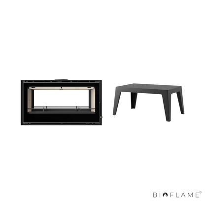 SALAMANDRA A LENHA COM VENTILAÇÃO DUPLA FACE - C&A CHAMA CRISTAL 98