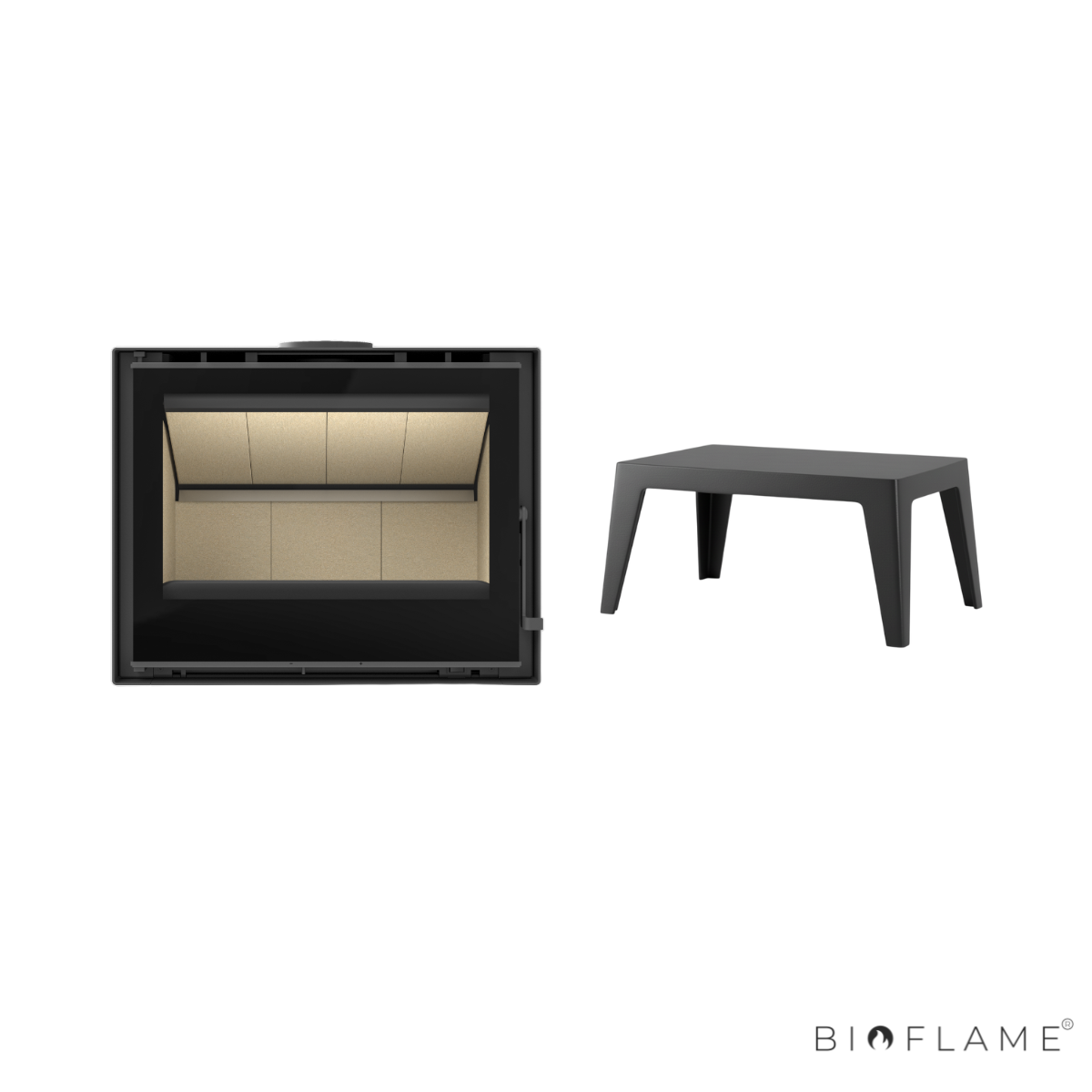 SALAMANDRA A LENHA COM VENTILAÇÃO - C&A CHAMA CRISTAL 69