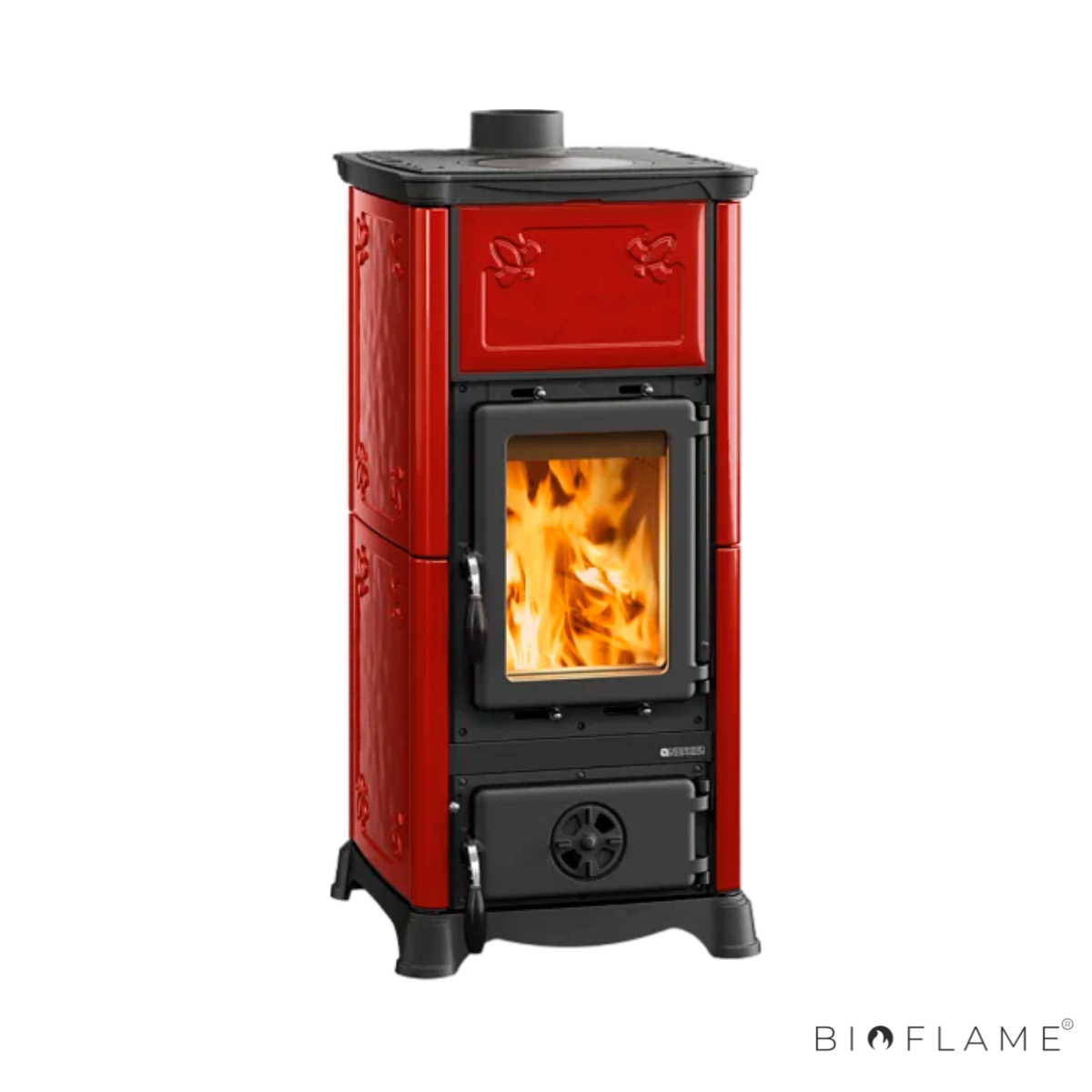 SALAMANDRA A LENHA EM FERRO FUNDIDO - NORDICA EXTRAFLAME EMILIANA