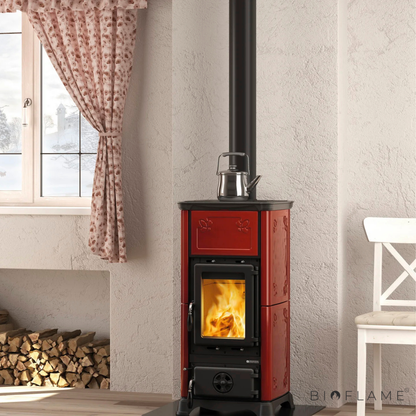 SALAMANDRA A LENHA EM FERRO FUNDIDO - NORDICA EXTRAFLAME EMILIANA