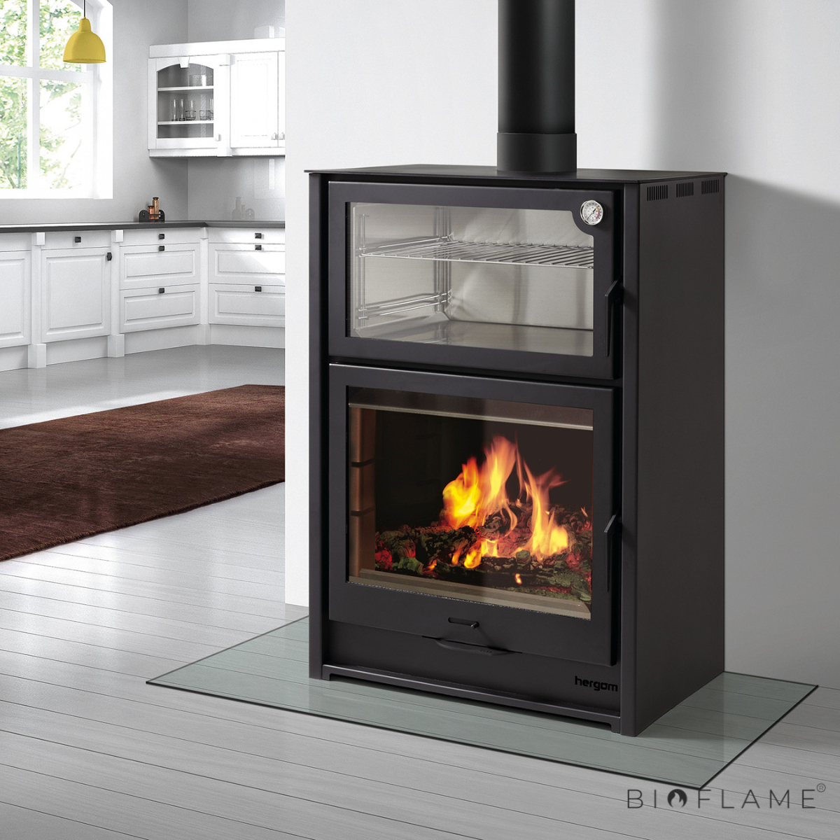 SALAMANDRA A LENHA COM FORNO - HERGOM ARCE