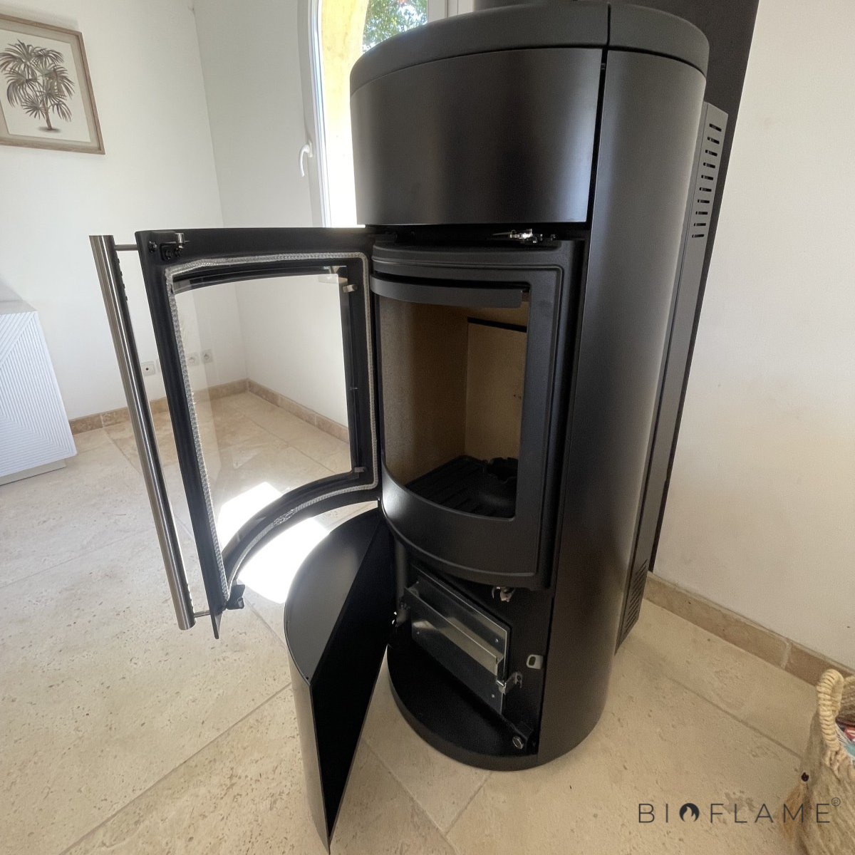 SALAMANDRA A LENHA E PELLETS CANALIZÁVEL - NOBIS LIBERA