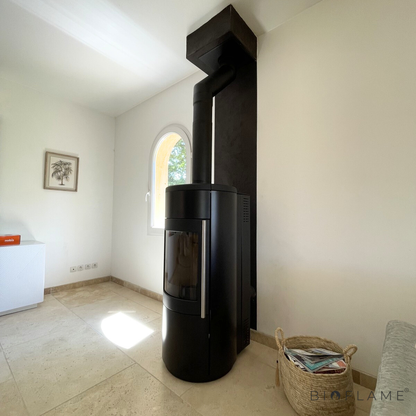 SALAMANDRA A LENHA E PELLETS CANALIZÁVEL - NOBIS LIBERA