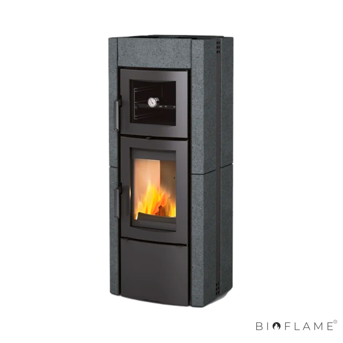 SALAMANDRA A LENHA EM FERRO FUNDIDO - NORDICA EXTRAFLAME ESTER FORNO