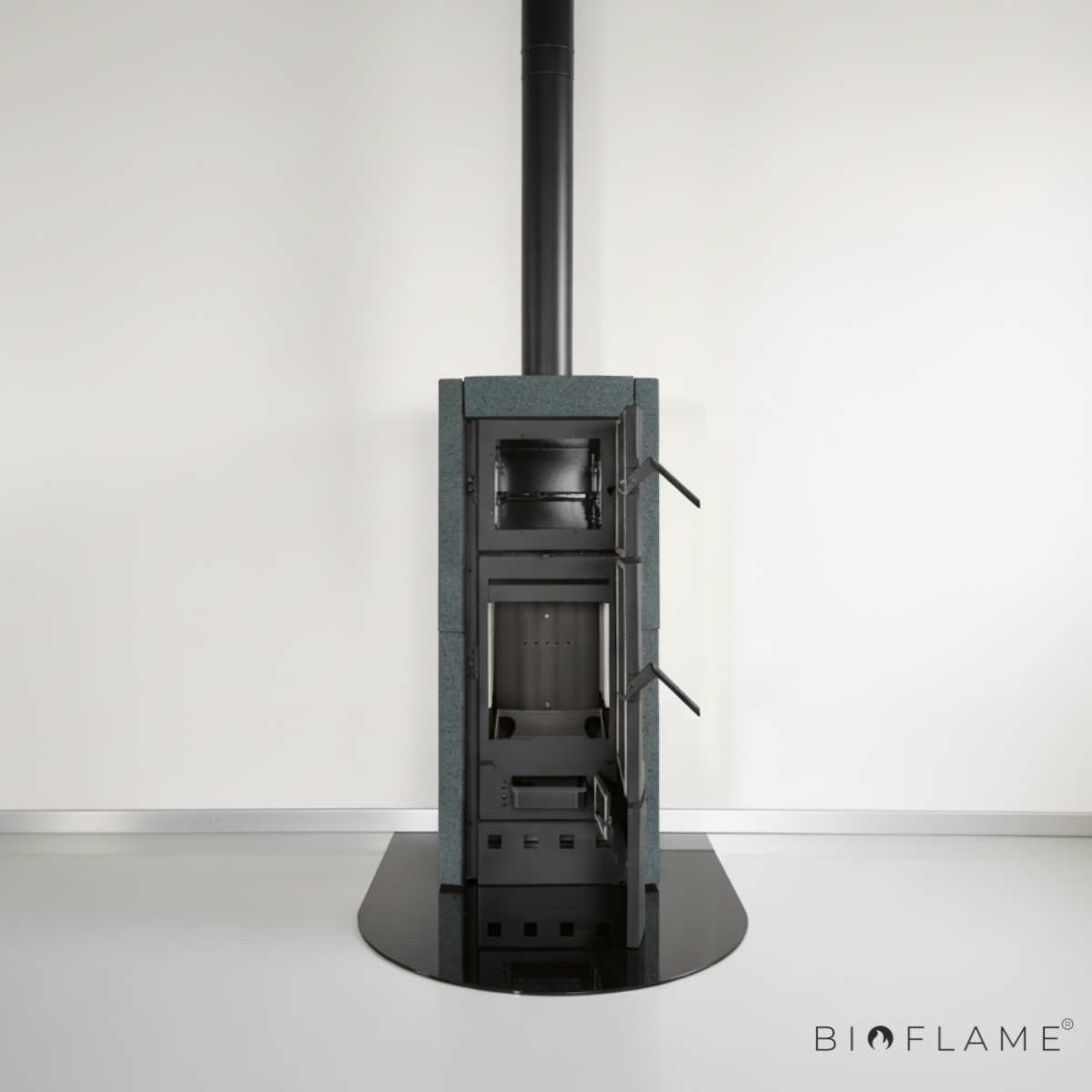 SALAMANDRA A LENHA EM FERRO FUNDIDO - NORDICA EXTRAFLAME ESTER FORNO