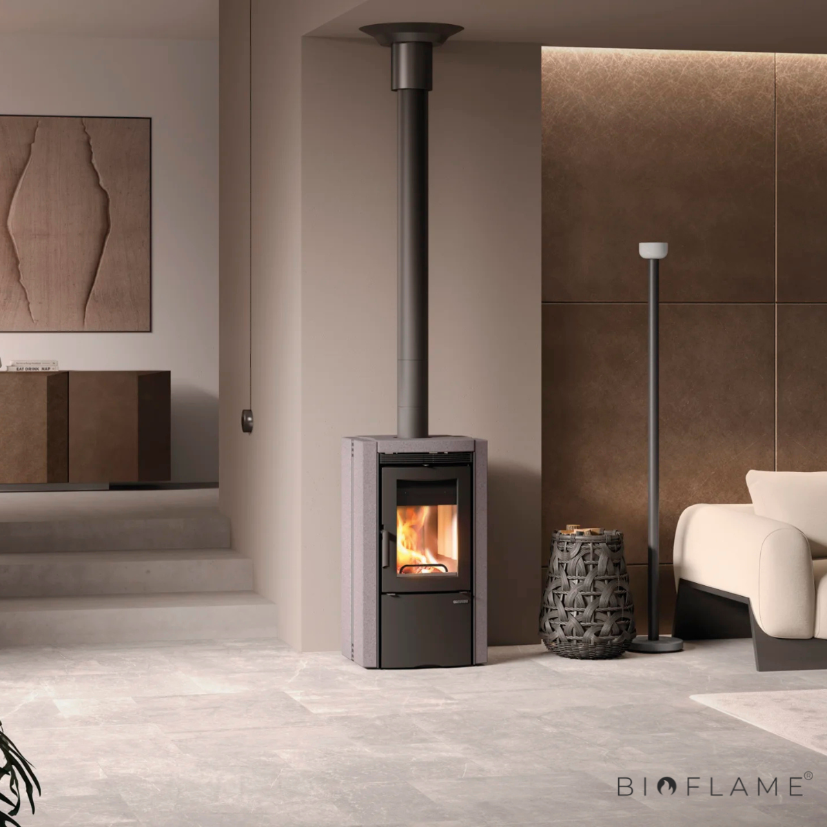 SALAMANDRA A LENHA EM FERRO FUNDIDO - NORDICA EXTRAFLAME ESTER