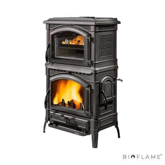 SALAMANDRA A LENHA EM FERRO FUNDIDO - NORDICA EXTRAFLAME ISOTTA FORNO