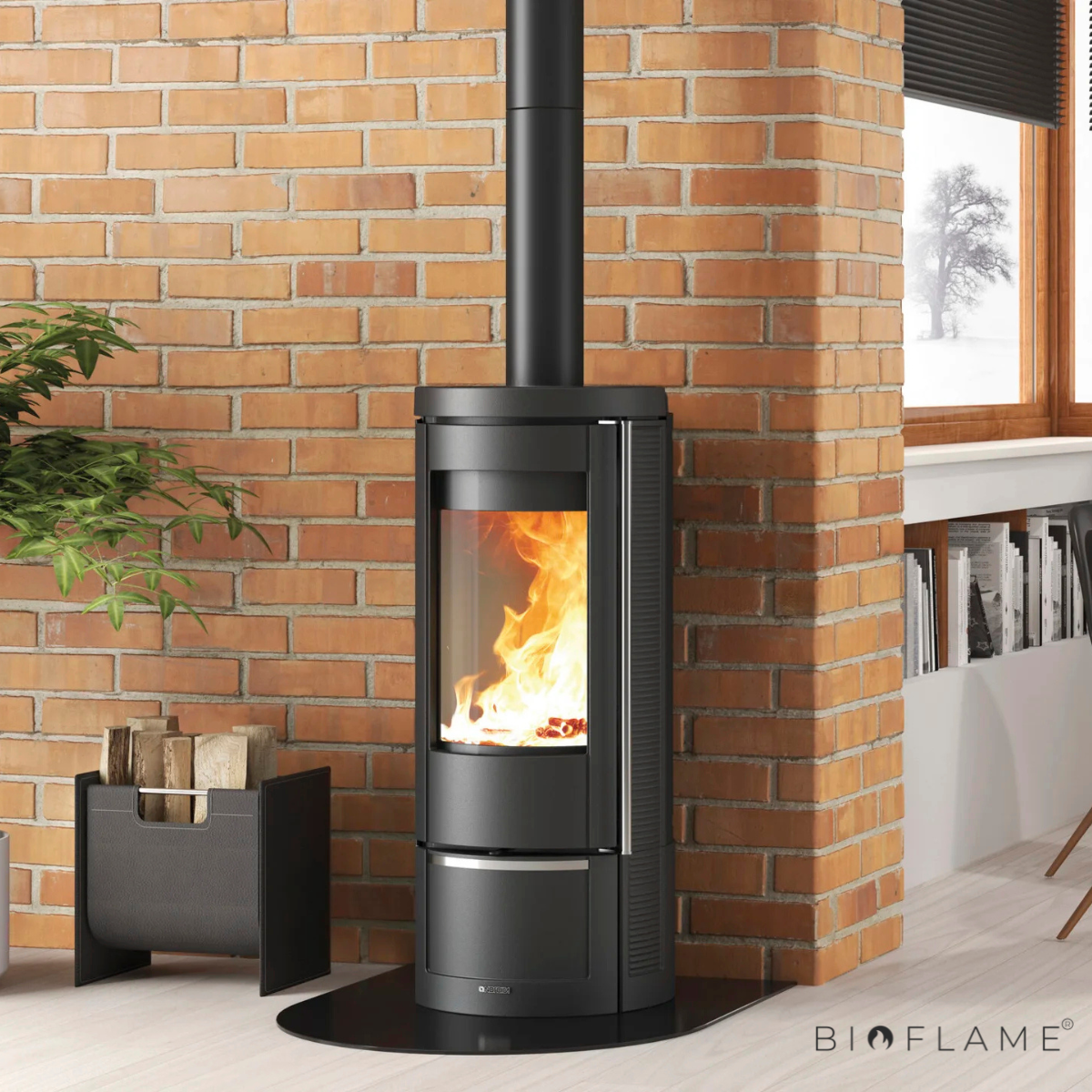 SALAMANDRA A LENHA EM FERRO FUNDIDO - NORDICA EXTRAFLAME MARLENA