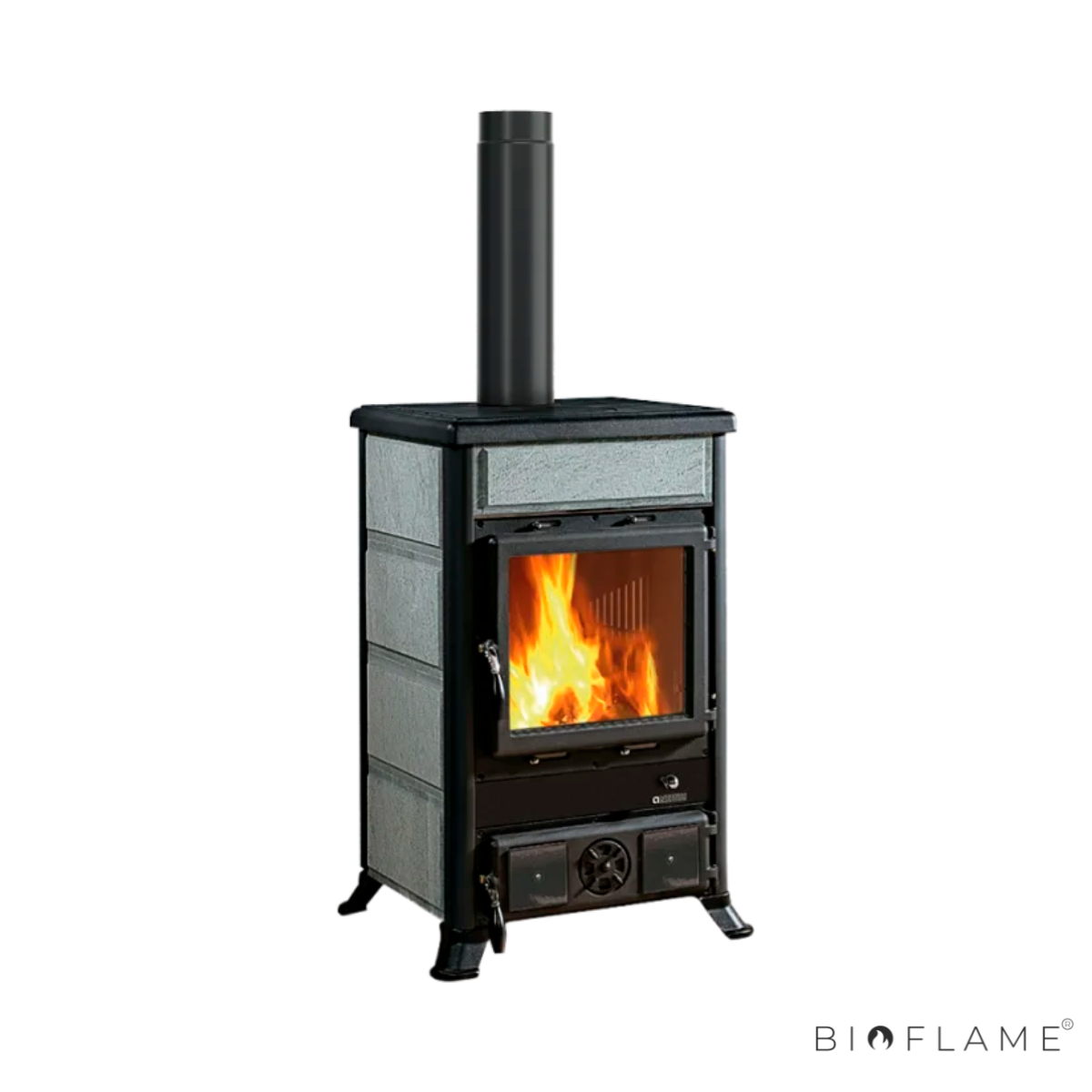 SALAMANDRA A LENHA EM FERRO FUNDIDO - NORDICA EXTRAFLAME ROSSELLA R1 BII