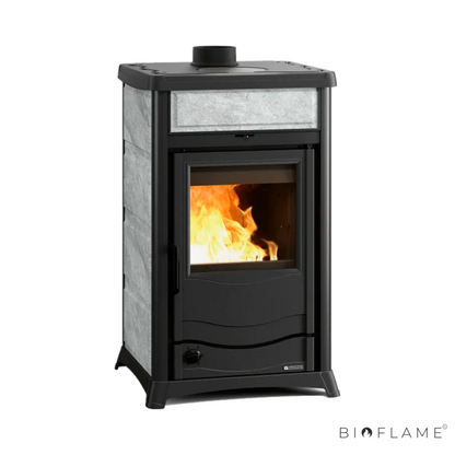 SALAMANDRA A LENHA PARA AQUECEMENTO CENTRAL - NORDICA EXTRAFLAME TERMOROSSELLA PLUS EVO DSA 4.0