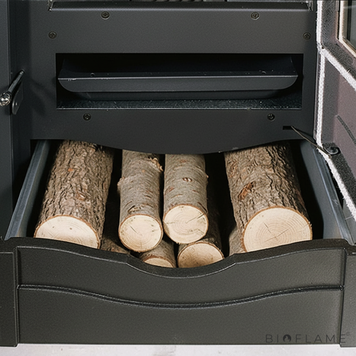 SALAMANDRA A LENHA PARA AQUECEMENTO CENTRAL - NORDICA EXTRAFLAME TERMOROSSELLA PLUS EVO DSA 4.0