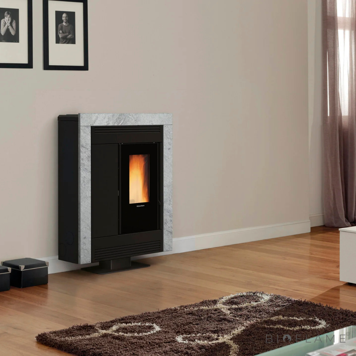 SALAMANDRA A PELLETS CANALIZÁVEL - NORDICA EXTRAFLAME SOUVENIR STEEL EVO