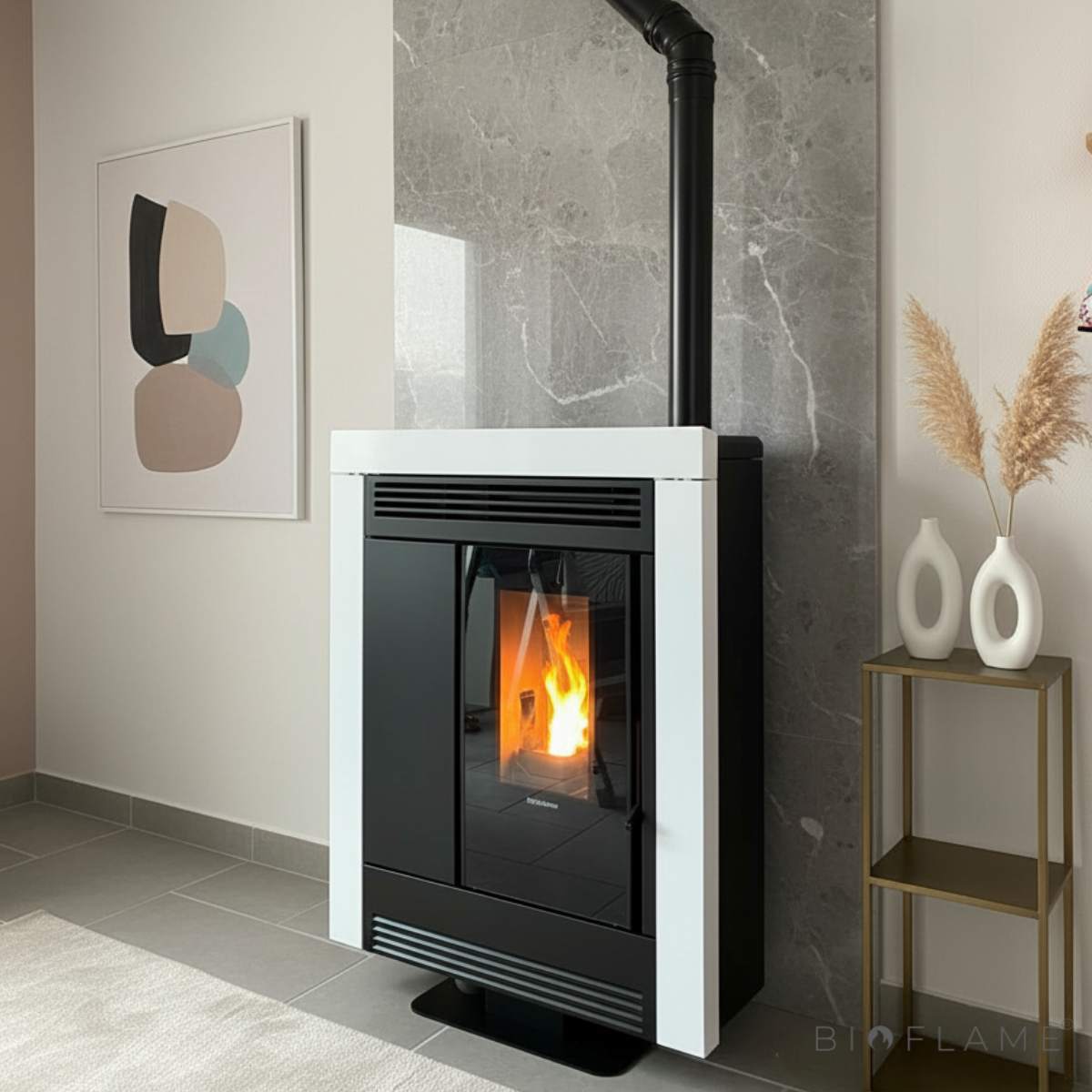 SALAMANDRA A PELLETS CANALIZÁVEL - NORDICA EXTRAFLAME SOUVENIR STEEL EVO