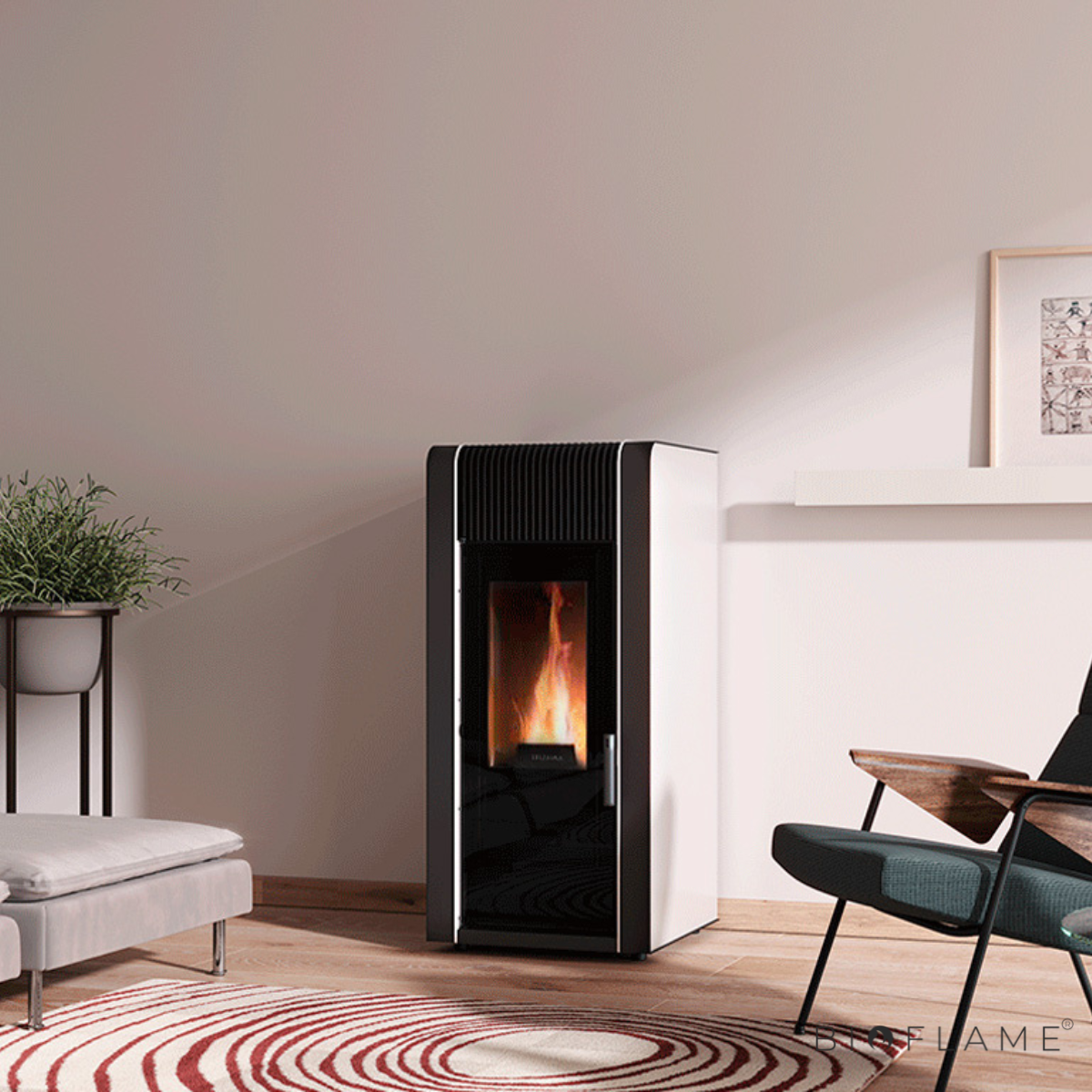 SALAMANDRA A PELLETS CANALIZÁVEL - SOLZAIMA ASPEN COLLECTION 12 KW
