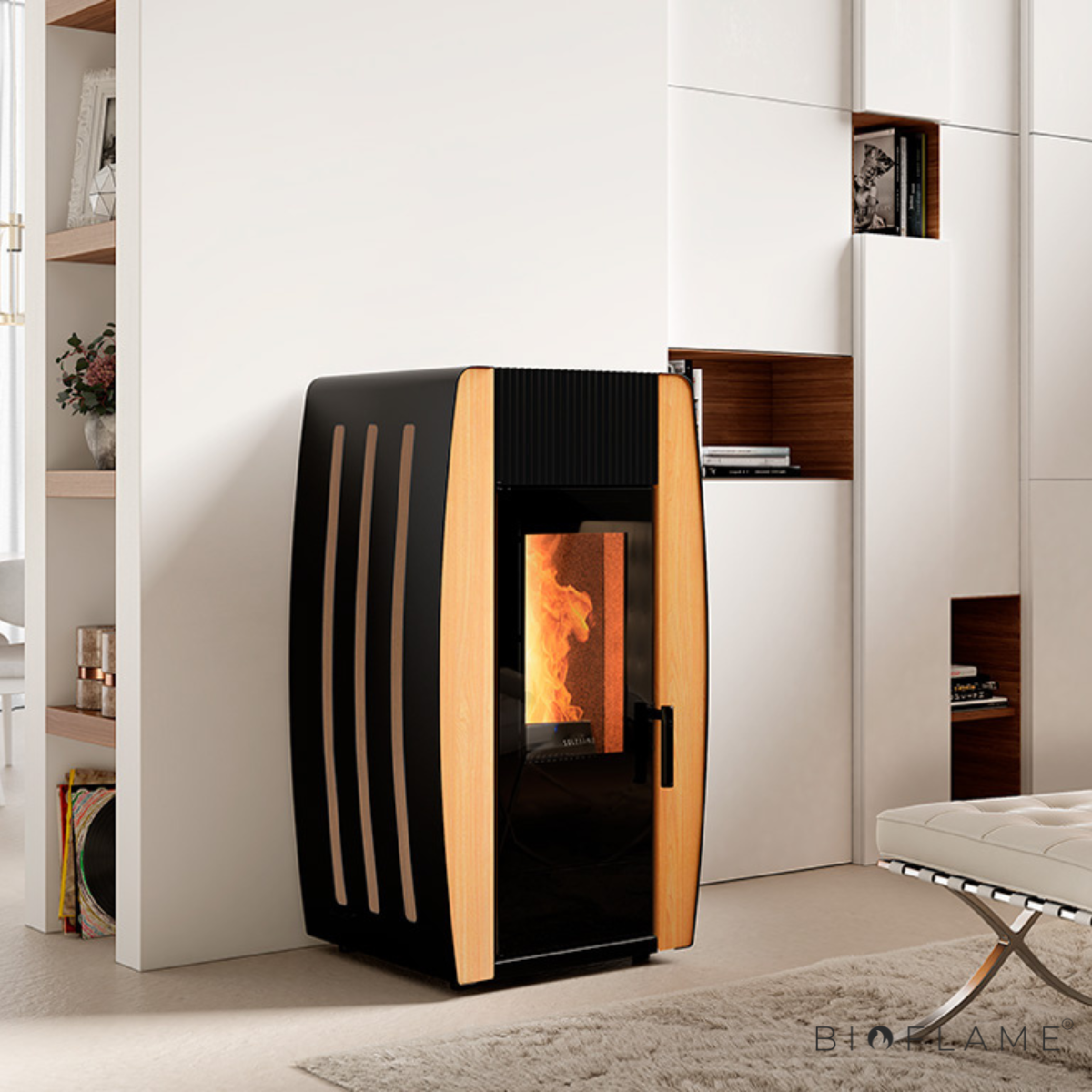 SALAMANDRA A PELLETS CANALIZÁVEL - SOLZAIMA PINE COLLECTION 12 KW