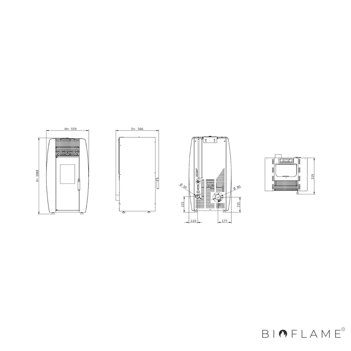 SALAMANDRA A PELLETS - SOLZAIMA PINE 10 KW