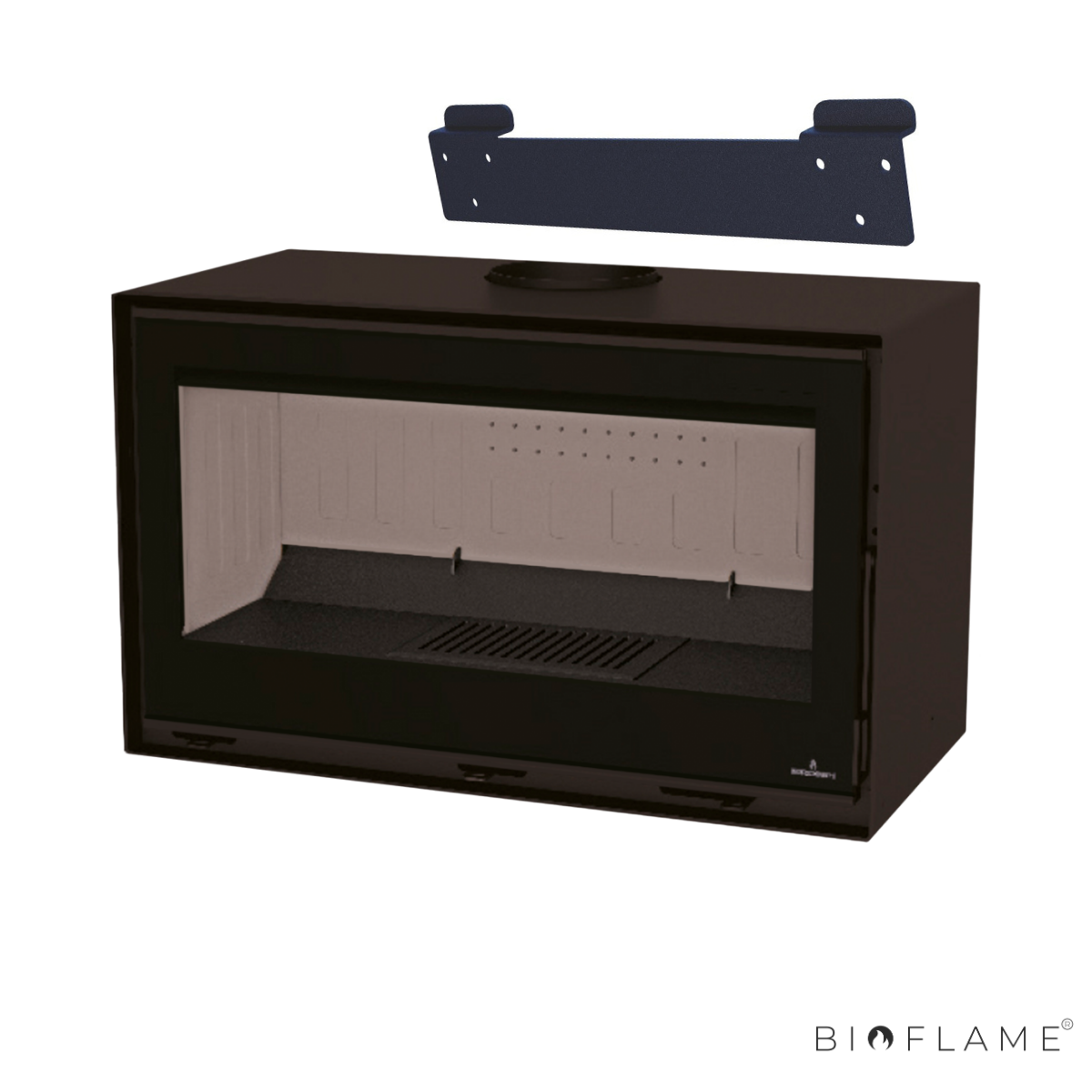 SALAMANDRA A LENHA - BRONPI CAIRO 90 BOX SUSPENSA