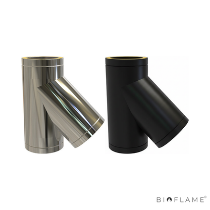 TÊ 135º INOX PAREDE DUPLA COM ABRAÇADEIRA - CONVESA