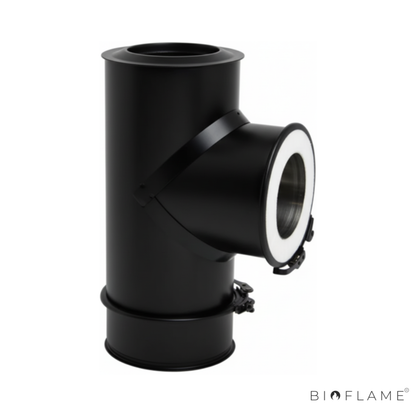 TÊ 90º COM TAMPO DE LIMPEZA E ABRAÇADEIRA - CLOSETOP PAREDE DUPLA