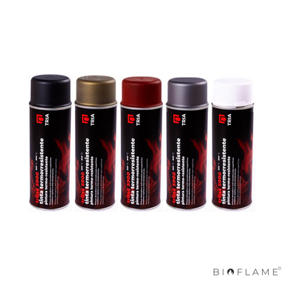 TINTA SPRAY TERMORRESISTENTE PARA RECUPERADORES DE CALOR, SALAMANDRAS E TUBAGEM - TRIA TRILACS900