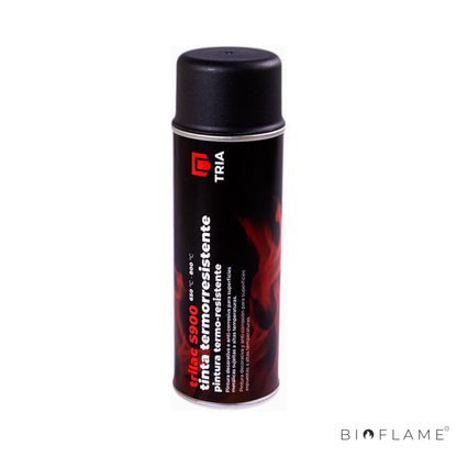 TINTA SPRAY TERMORRESISTENTE PARA RECUPERADORES DE CALOR, SALAMANDRAS E TUBAGEM - TRIA TRILACS900