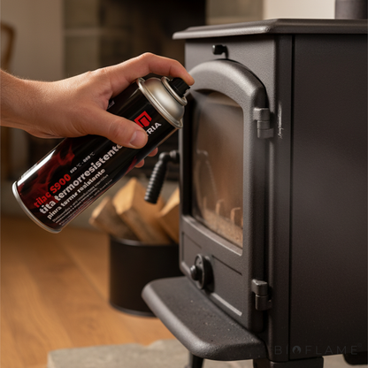 TINTA SPRAY TERMORRESISTENTE PARA RECUPERADORES DE CALOR, SALAMANDRAS E TUBAGEM - TRIA TRILACS900